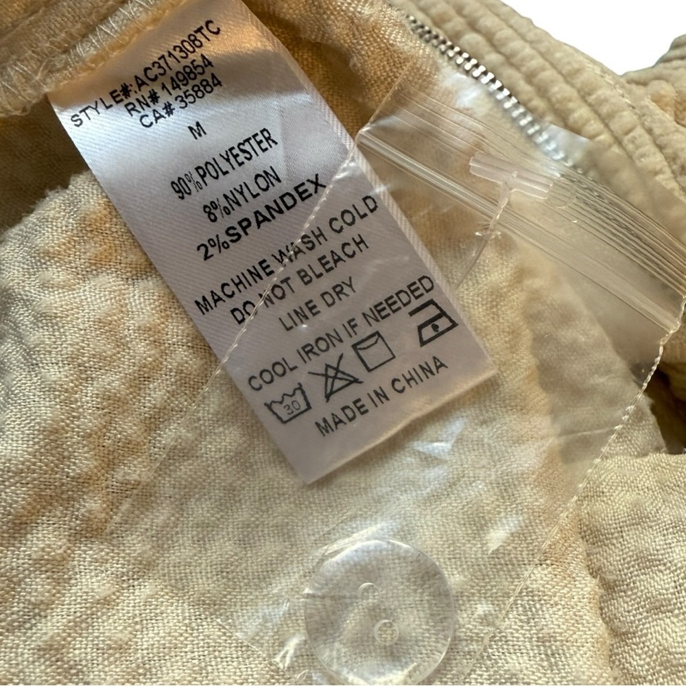 Sadie & Sage Cream Textured Shorts NWT Size M California Boutique - Picture 5 of 8